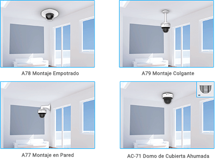 A78 Recessed Mount, A79 Pendant Mount, A77 Wall Mount, AC-71 Smoked Dome Cover of mini ptz bullet camera