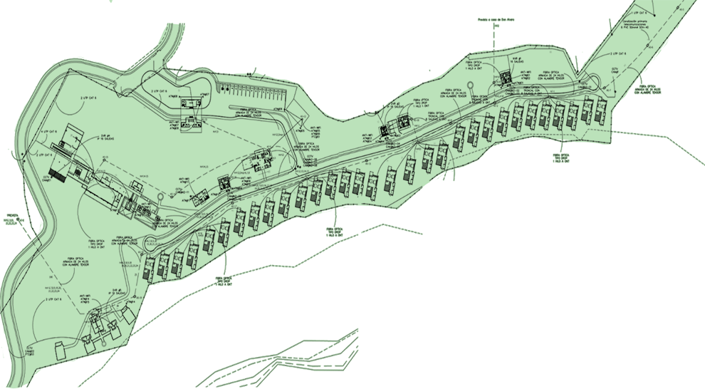 Part of security system layout for the hotel