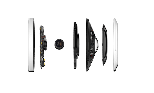 top cover, anti-reflection panel, middle cover, inner cover, 12MP Lens, main board and basic plate