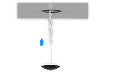 connect cables with fisheye camera