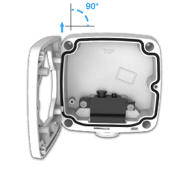 junction box open in 90 degree